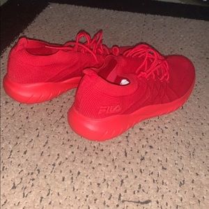 FILA ALL RED ATHLETIC SHOES